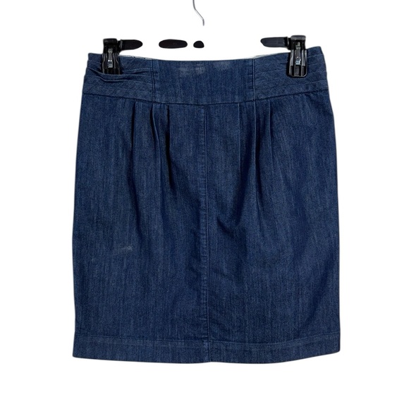 Anthropologie Pilcro Denim Button Down Skirt Size 10 Preppy Twee Cottagecore - Picture 4 of 8